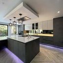 Grey Toughened Mirror Splashback - Bespoke - CreoGlass®