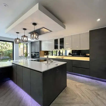 Grey Toughened Mirror Splashback - Bespoke - CreoGlass®