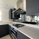 Grey Toughened Mirror Splashback - Bespoke - CreoGlass®