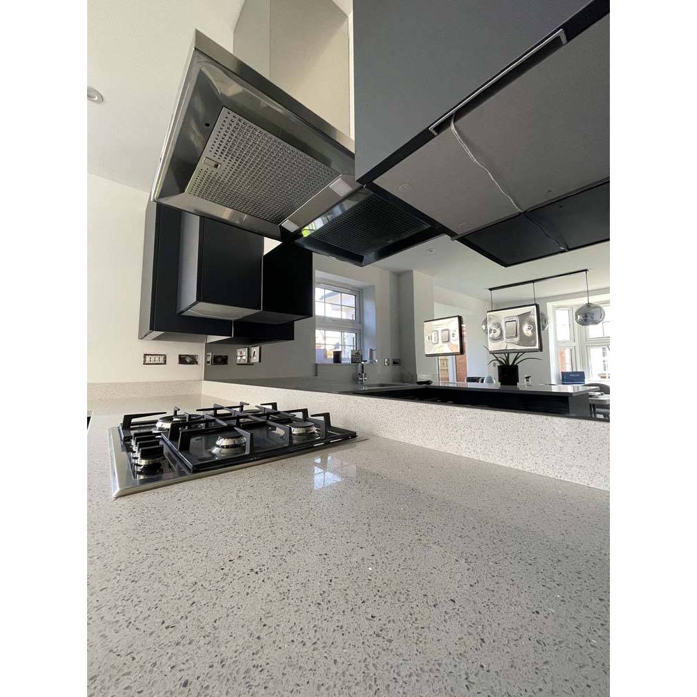 Grey Toughened Mirror Splashback - Bespoke - CreoGlass®