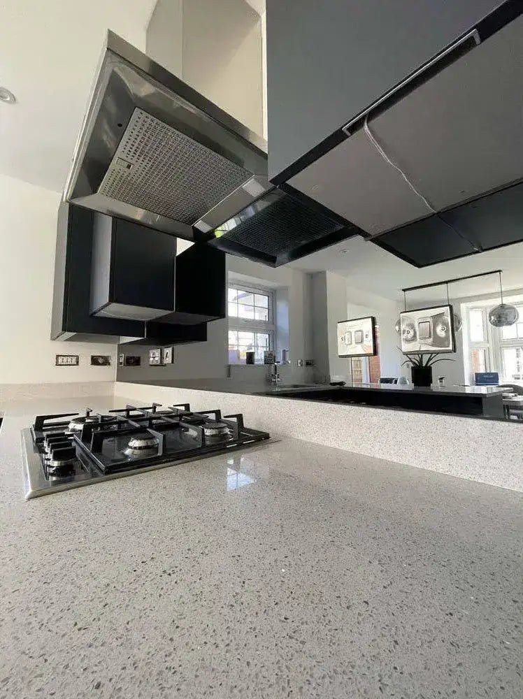 Grey Toughened Mirror Splashback - Bespoke - CreoGlass®