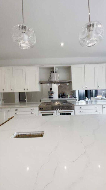 Silver Toughened Mirror Splashback - Bespoke