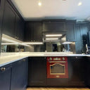 Silver Toughened Mirror Splashback - Bespoke - CreoGlass®
