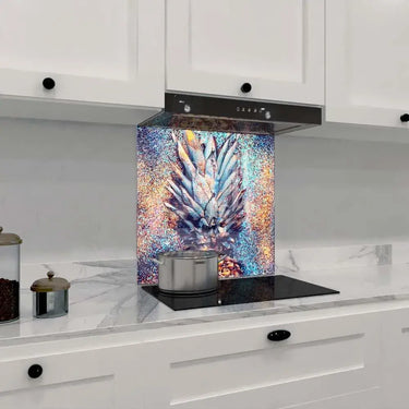 Glitter Pineapple Printed Glass Splashback - DIY - CreoGlass®