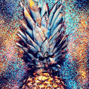 Glitter Pineapple Printed Glass Splashback - DIY - CreoGlass®
