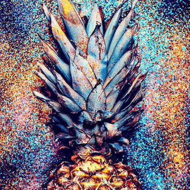 Glitter Pineapple Printed Glass Splashback - DIY - CreoGlass®