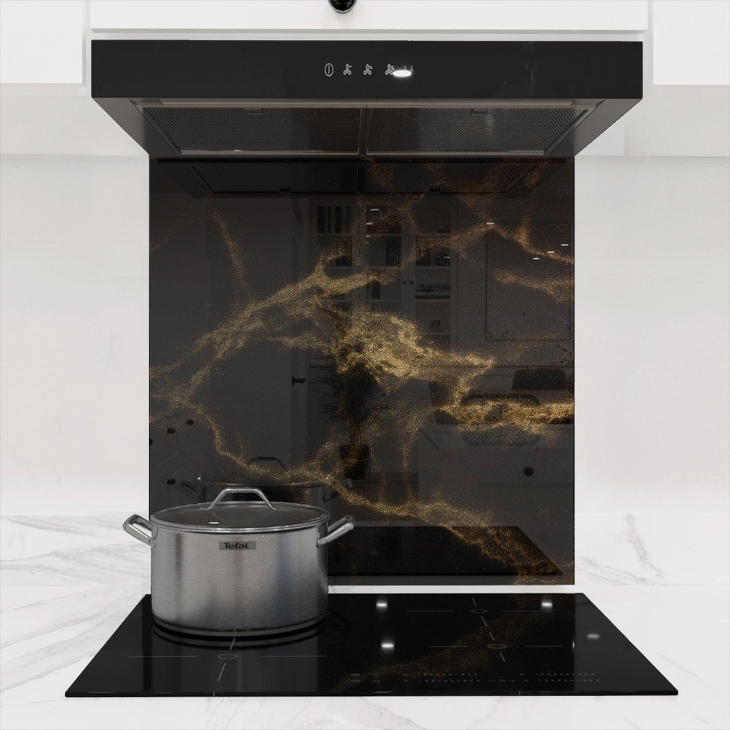 Golden - Black Opera Splashback - DIY - CreoGlass®