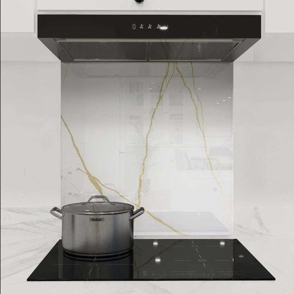 Golden - White Calacatta Splashback - DIY - CreoGlass®