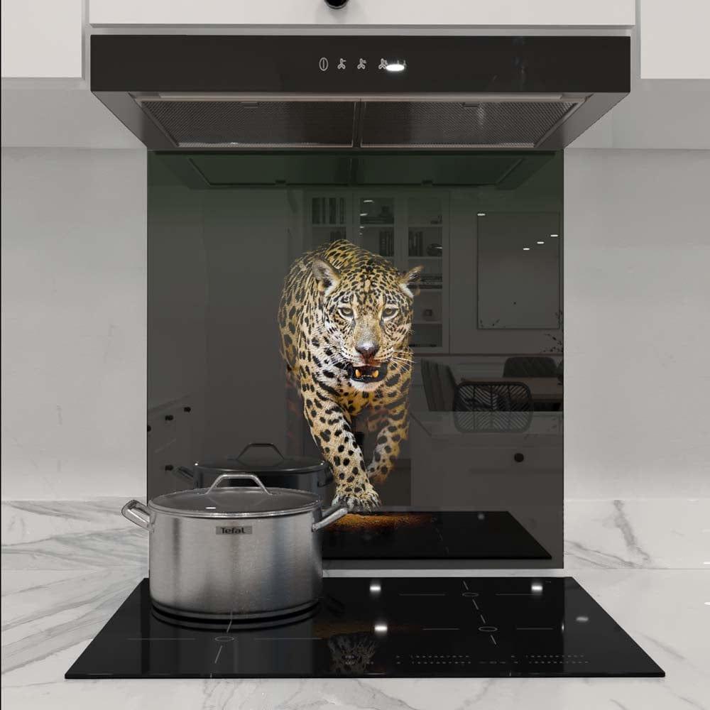 Leopard in Spotlight Printed Glass Splashback - DIY - CreoGlass®