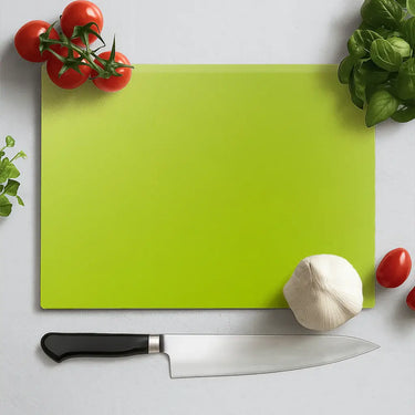 Lime Green Glass Chopping Board and Placemat - CreoGlass®