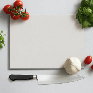 Matt White Glass Chopping Board and Placemat - CreoGlass®