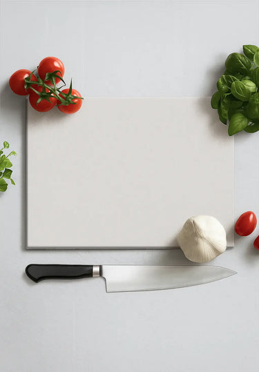 Matt White Glass Chopping Board and Placemat - CreoGlass®