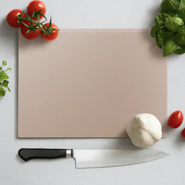 Mink Beige Glass Chopping Board and Placemat - CreoGlass®