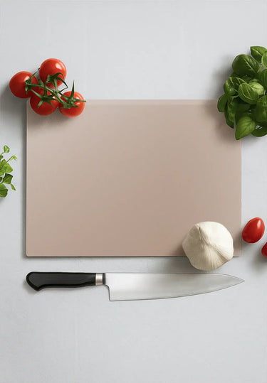 Mink Beige Glass Chopping Board and Placemat - CreoGlass®