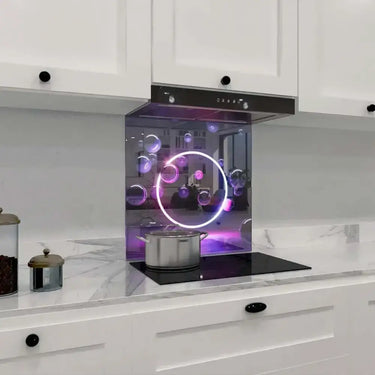 Neon Bubbles Printed Glass Splashback - DIY - CreoGlass®