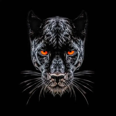 Orange Eyes Panther Printed Glass Splashback - DIY - CreoGlass®