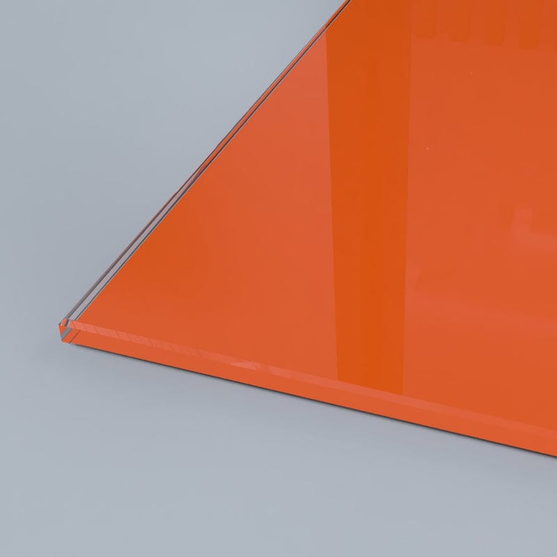 Pure Orange Classic Plain Colour Sample - CreoGlass®