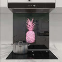 Pink Pineapple Printed Glass Splashback - DIY - CreoGlass®