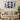 Modern living room with beige sofa, wooden coffee table, and pixelated black and white wall art