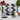 Black Pixel Stencil Glass Chopping Board and Placemat - CreoGlass®