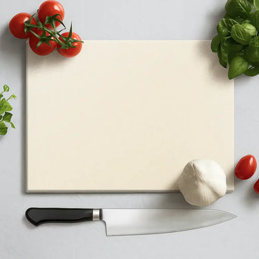 Ivory Cream Glass Chopping Board and Placemat - CreoGlass®