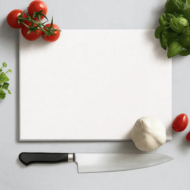 White Glass Chopping Board and Placemat - CreoGlass®
