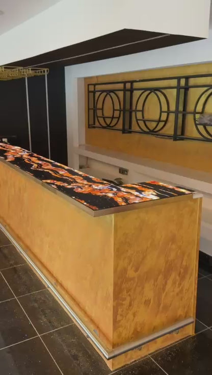 Volcanic Onyx Glass Bar top