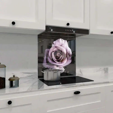 Purple Rose Printed Glass Splashback - DIY - CreoGlass®