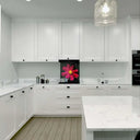 Red Daisy Printed Glass Splashback - DIY - CreoGlass®