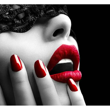 Red Lip and Nails Printed Glass Splashback - DIY - CreoGlass®