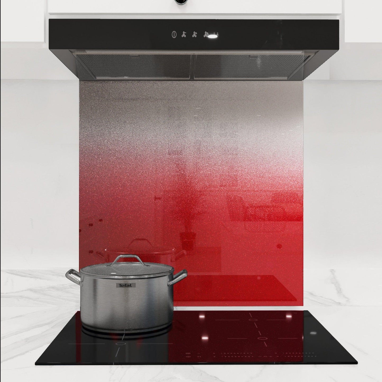 Red to White- Gradient - Splashback - DIY - CreoGlass®