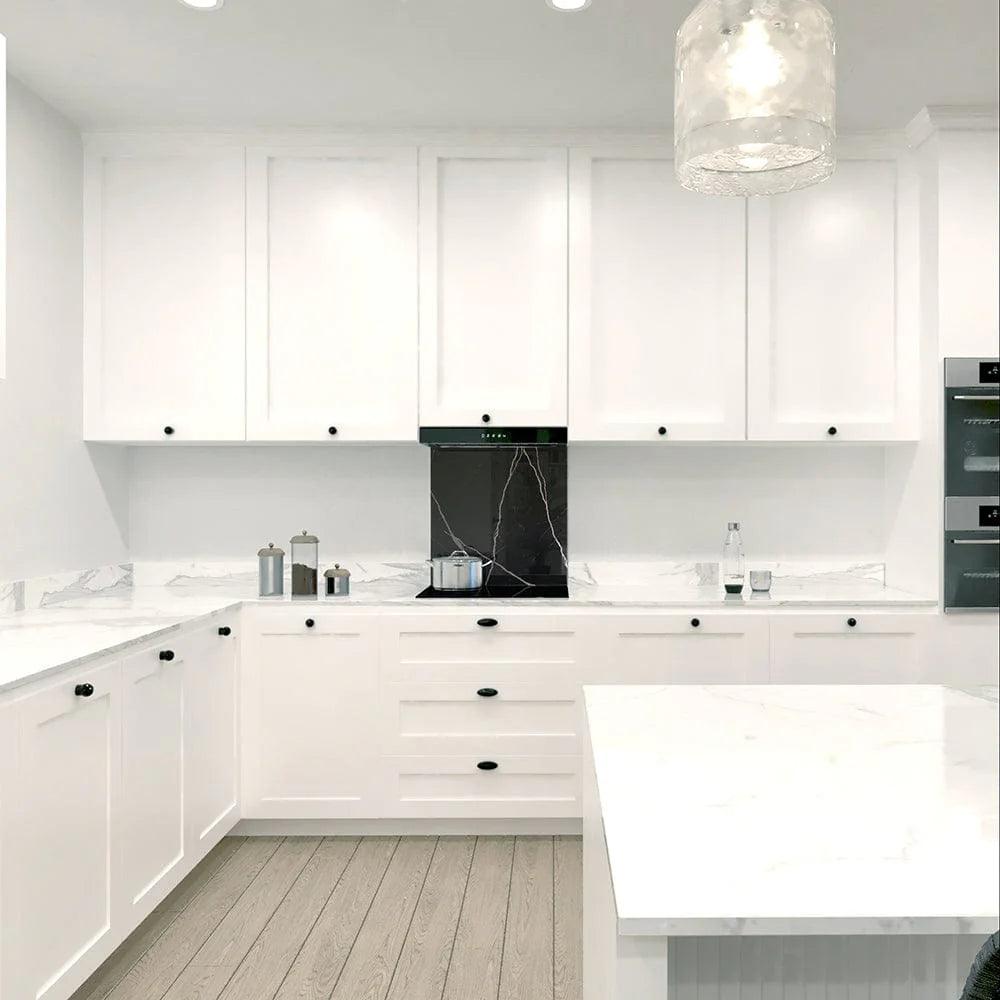 Silver - Black Calacatta Splashback - DIY - CreoGlass®