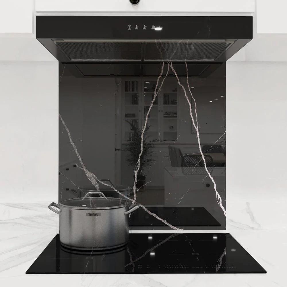 Silver - Black Calacatta Splashback - DIY - CreoGlass®