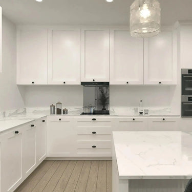 Silver Toughened Mirror Splashback - DIY - CreoGlass®