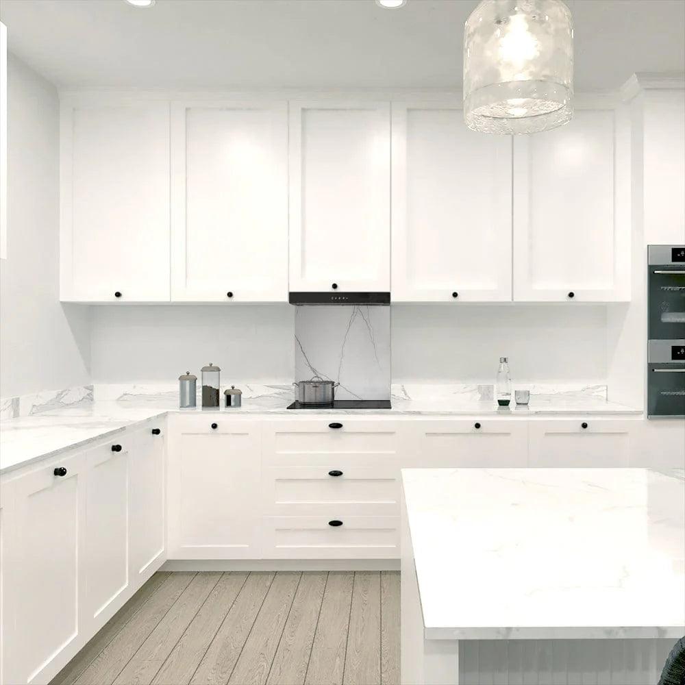 Silver - White Calacatta Splashback - DIY - CreoGlass®