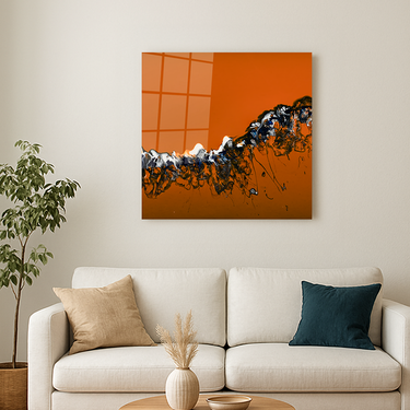 Abstract Spine Glass Wall Art - Square Sizes - DIY