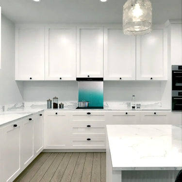 Teal to White- Gradient - Splashback - DIY - CreoGlass®