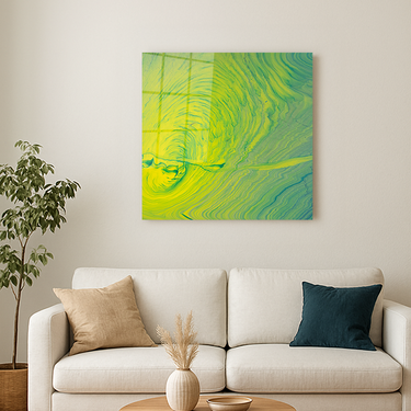 Abstract Vortex Glass Wall Art - Square Sizes - DIY