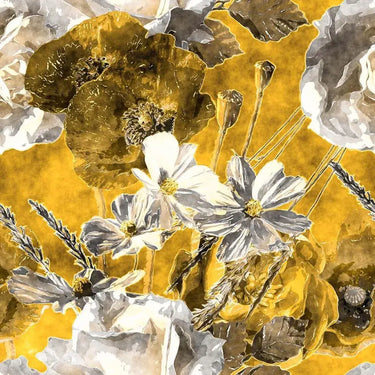 White and Yellow Flowers Printed Glass Splashback - DIY - CreoGlass®