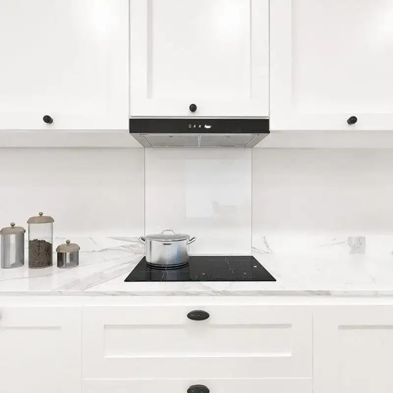 White Colour Glass Splashback - DIY - CreoGlass®