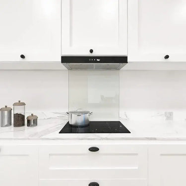 White Green Colour Glass Splashback - DIY - CreoGlass®
