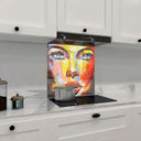 Woman Painting Printed Glass Splashback - DIY - CreoGlass®