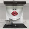 Woman with Red Lips Printed Glass Splashback - DIY - CreoGlass®
