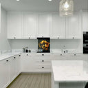Yellow Peony Printed Glass Splashback - DIY - CreoGlass®